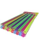 Monster Straw Flexible Milkshake and Smoothie Straws, Wide Diameter, 20 Count, Assorted Neon Colors