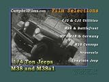 M38 M38a1 CJ-3 CJ-5 Army Jeep Films Not MB GPW WW2 G503 Korean War Old FIlms DVD