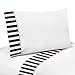 4 Piece Queen Sheet Set for Pink, Black and White Stripe Paris Bedding Collection