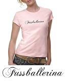 Coole-Fun-T-Shirts Damen T-Shirt FUßBALLERINA - GIRLY
