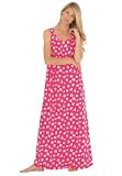 Sleepwear gown in maxi length cotton knit