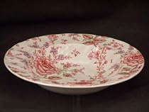 JOHNSON BROS. ROSE CHINTZ PINK RIM SOUP BOWLS