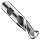 Niagara Cutter SB207 High-Speed Steel End Mill, General Purpose, Regular Length, Uncoated (Bright), 2 Flutes, Ball End