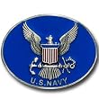 United States Navy Enamel Pewter Belt Buckle
