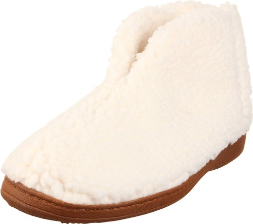 ACORN Women's Cozy Bootie Slipper Buff Popcorn,Large 8-9 M US