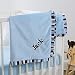 Blue Velour Personalized Baby Blanket
