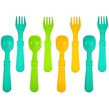 Re-Play 8 Count Utensils, Aqua, Green, Sunny Yellow
