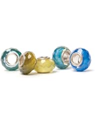 Novobeads Lagoon Mini CZ Bundle-5 Cubic Zirconia Charm Bead - Made in USA w imported materials - Fits all major bead bracelets