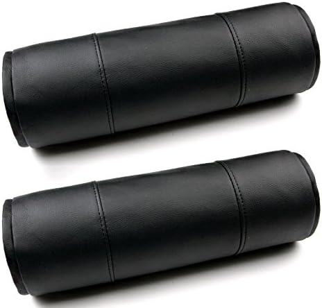 Genuine Leather Car Seat Neck Pillows [Black : 2EA] Auto Headrest Neck Cushion - Made in South Korea (Not China)