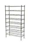 CHROME WINE RACK 1625MM HIGH X 915MM WIDE X 355MM DEEP,  WITH 8 WINE SHELVES.
