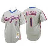 New York Mets Authentic 1987 Mookie Wilson Road Jersey By Mitchell & Ness 40