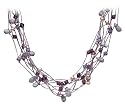 Dew 90GEAM Amethyst, Lavender, Pearl and Swarovski Crystal Necklace