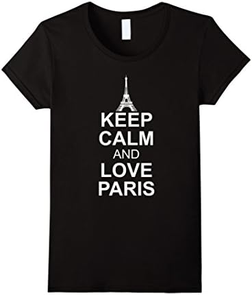 Women's Keep calm and love paris Large Black