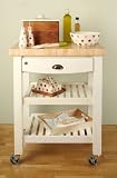 Pembroke Trolley In Antique Cream Hevea Fully Assembled