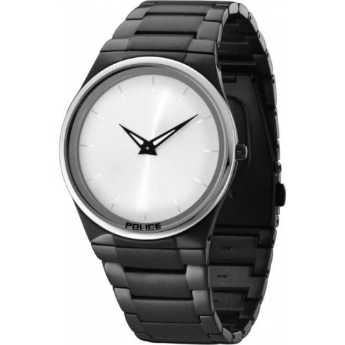 Police Men's PL-12744JSBS/04M Horizon Silver Dial Black IP Steel Bracelet Watch