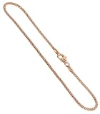 14k Rose Gold over Sterling Silver Vermeil 1.6mm Popcorn Chain 14 to 30 inch
