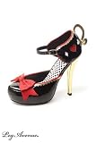 TEACUP 5 Open side pump with 1 concealed platform, teacup handle detail, and bow accent.(BLACK/RED,6) 41%2Bwz3SstWL. SL160 TEACUP 5 Open side pump with 1 concealed platform, teacup handle detail, and bow accent.(BLACK/RED,6)