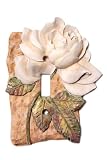 Vintage Rose Single White Rose Switch Plate Cover