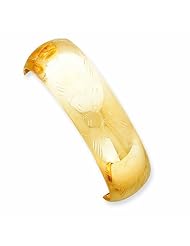 Genuine 14K Yellow Gold 13/16 Oversize Florentine Engraved Hinged Bangle Bracelet 31 Grams Of Gold 100% Satisfaction Guaranteed.