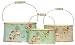 Finch Decoupage Tin Window Pail Set of 3 - Large = 10 1/2"x5"x5 1/2"H