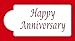 Designer Stencils Happy Anniversary Cake Stencil, Beige/semi-transparent