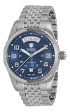 Swiss Watches:Victorinox Swiss Army Men's 241072 Ambassador Stainless Steel Automatic Blue Dial Watch