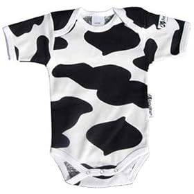 Freshwear Cow Print Baby Vest