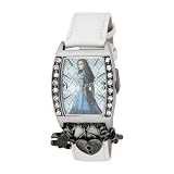Alice in Wonderland Women's AL1007 Alice Blue Dial White Strap Charm Watch