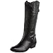 Franco Sarto Women's Wyoming Tall Western Boot,Black Leather,11 M US