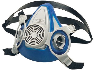 MSA Large Thermoplastic Rubber Advantage® 200 LS Half Mask Dual Cartridge Respirator With Single Neckstrap