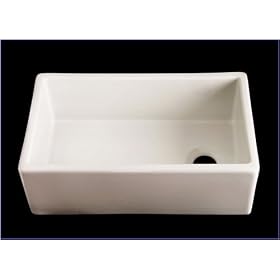 Kitchen Farmhouse Apron Front Sink - Bisque Single 30 by 