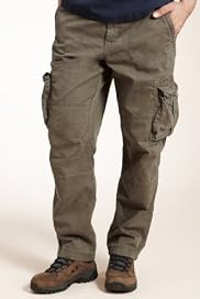 North Coast Pure Cotton Straight Leg Cargo Trousers [T17-8509N-S]