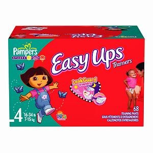 Pampers Easy Ups Pampers Easy Ups Girls, Big Pack, 2T-3T (Size 4) 68 ct (Quantity of 2)