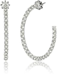 Juicy Couture Jewelry "Replenishment" Small Pave Hoop Earrings, 1.5"