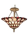 Dale Tiffany TH101392 Goodeve Semi-Flush Mount Light, Antique Golden Sand and Art Glass Shade