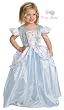 Little Adventures Cinderella Princess Dress Up Costume w/ Free Bow - Girls Size 3T,4T,5T - Machine Washable!