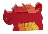 kids and infants educational toys item: Cat Family Puzzle - Non-toxic, Safe, Sustainable and Fun