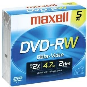 Maxell 5PK DVD-RW 4.7 W/ JC ( 635125 )