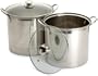 Prime Pacific Trading Stainless Steel 12 and 16 Quart Stockpot Set with Glass Lids