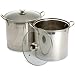Prime Pacific Trading Stainless Steel 12 and 16 Quart Stockpot Set with Glass Lids