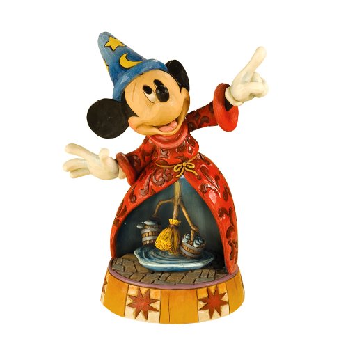 Disney Traditions by Jim Shore 4013249 Sorcerer Mickey Mouse Lighted Musical Figurine 10-1/4-Inch