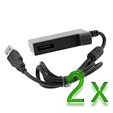GTMax 2 x Hard Drive Transfer Cable Adapter for Microsoft XBOX 360