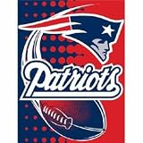 New England Patriots Royal Plush Raschel NFL Blanket (Flash Series) by Northwest (60x80)