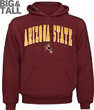 Arizona State Sun Devils Big & Tall Maroon Mascot One Hooded Sweatshirt