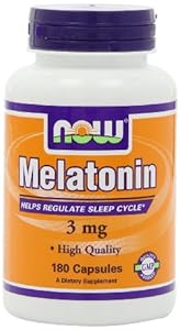 NOW Foods Melatonin 3mg, High Quality, 180 Capsules