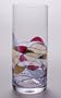 Set Of Four (4) MILANO Romanian Crystal HI BALL LONGDRINK Cobalt Blue/Stained Glass Pattern