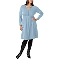 Mossimo&reg; Black: Plus Notched Dress - Blue Freeze