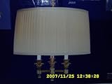 Thomas Kinkade Simpler Times by Westinghouse: 3 light Pendant, Florentine Bronze Finish with Light Gold Side Pleated Shade