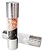 The Original SpiceCrafts Salt and Pepper Grinder Set, Stainless Steel Kitchen Tool, FREE Recipe eBook & Guide, Pure Ceramic, Dual Mill, Beautiful Centerpiece and cooking utensil