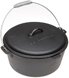 Old Mountain Pre Seasoned 10112 9 Quart Dutch Oven with Dome Lid and Spiral Bail Handle